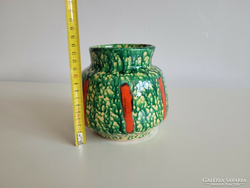 Old retro ceramic vase with mid century table decoration