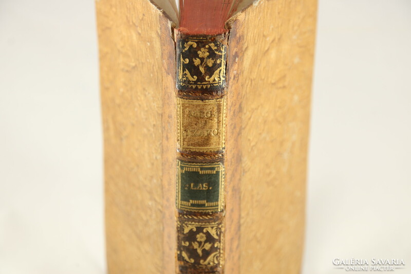 1795 Pest Szathhmári Domonkos könyve barokk félbőr kötésben