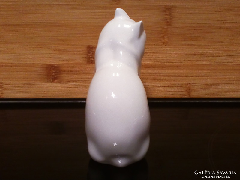 Antik herendi cica, macska /régi porcelán
