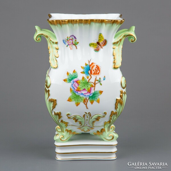 Herend Victorian patterned baroque vase # mc1061