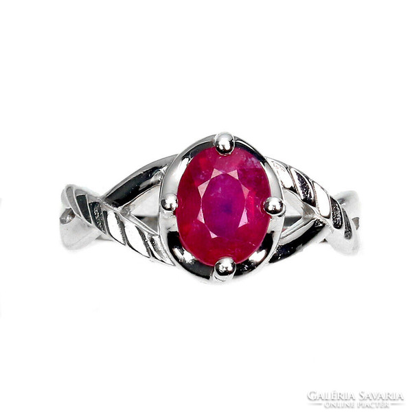 52 And unique genuine 10x8mm ruby 925 silver ring