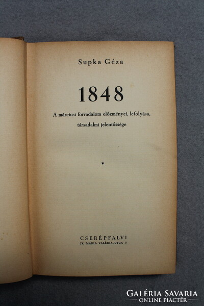 Supka Géza: 1848
