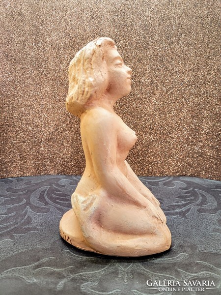 Terracotta female nude (mermaid)