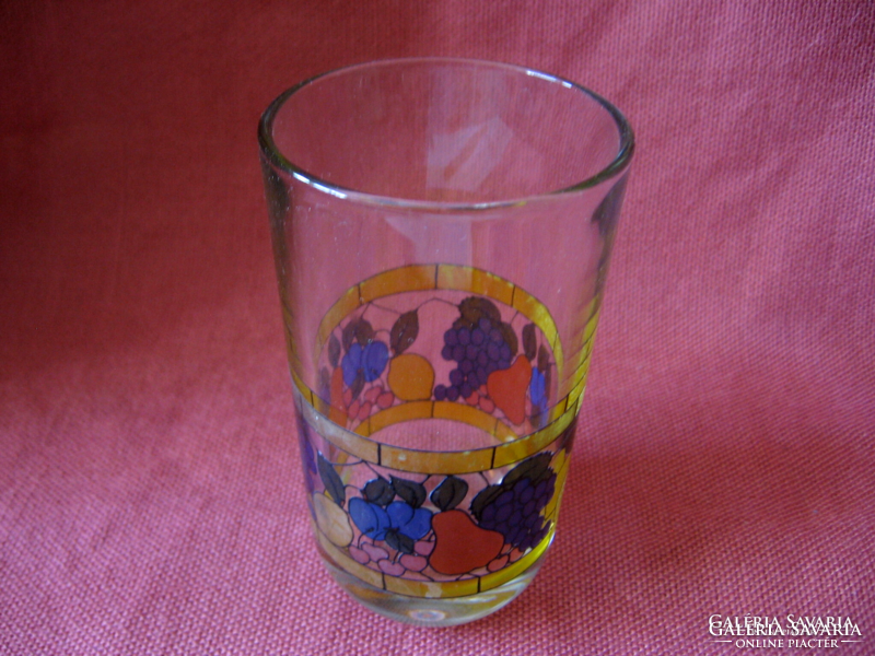 Retro fruit pattern tiffany by avir italy long drink in glass vase