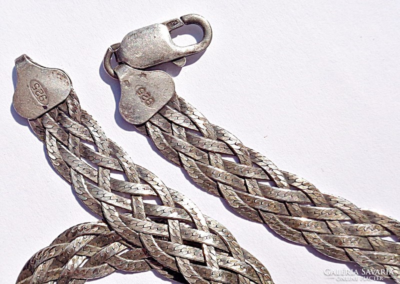 45,2 cm. hosszú, 9 mm. széles 925-ös ezüst nyaklánc