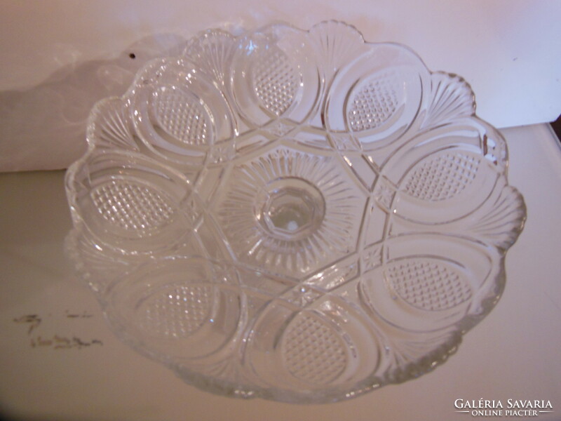 Seller - old - 23 x 18 cm - glass - fruit - cookie holder - Austrian - beautiful - flawless
