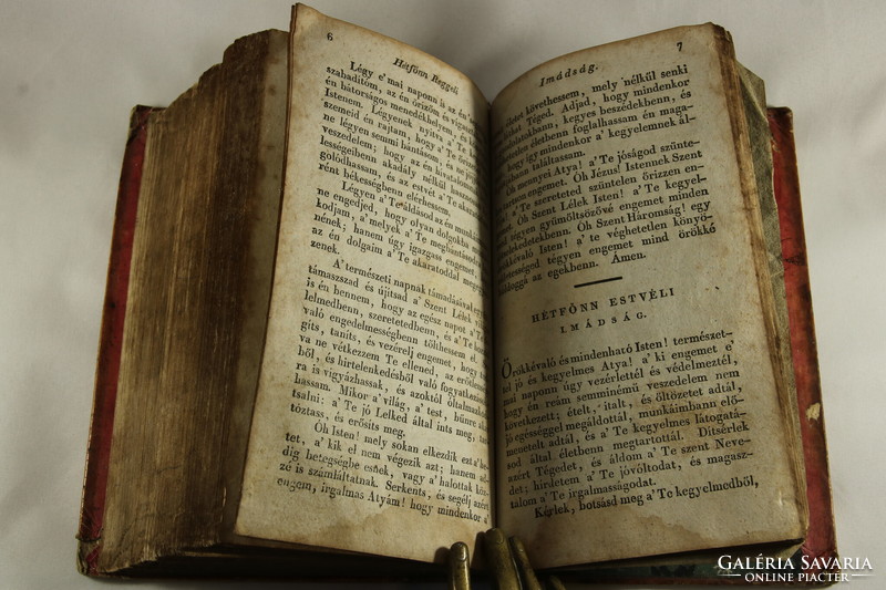 Debreceni festett pergamen kötésű énekes könyv 1831 Tóth Ferentz kiadása