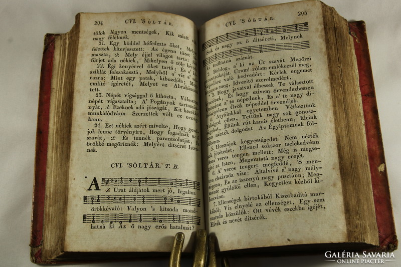 Debreceni festett pergamen kötésű énekes könyv 1831 Tóth Ferentz kiadása
