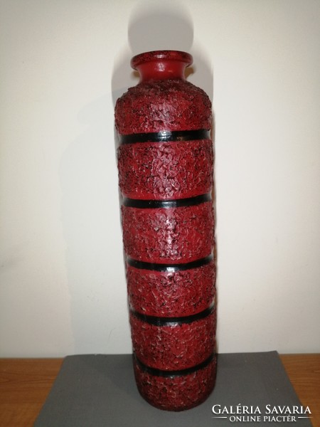 Burgundy-black floor vase