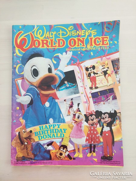 Disney on Ice, 1988, magyar kiadás, poszterrel, retró magazin