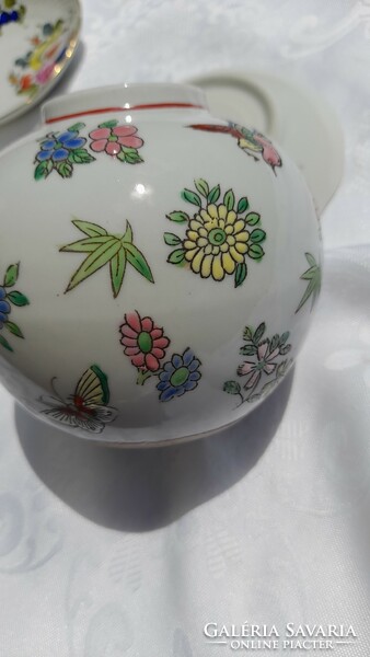 Hand painted spherical vase