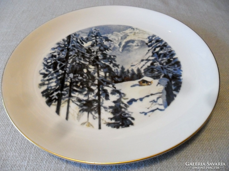 Gyűjtői Rosenthal fali tányér téli tájkép