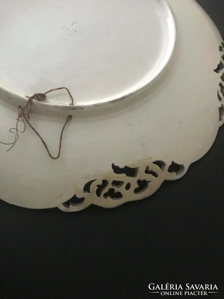 Austrian marked openwork wall bowl numbered 40cm