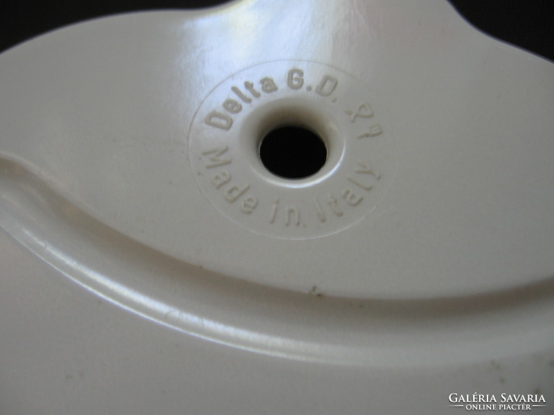 Vintage Delta G.D. Melamin Made in Italy szervírozó tálca, dísz deszka kávéskanna forma