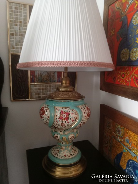 Majolica table lamp!