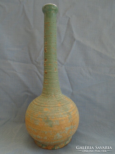 Bod Éva applied art cracked glazed ceramic vase