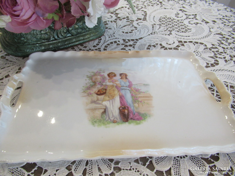 Scenic Victorian porcelain tray