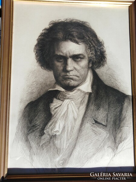 Beethoven - rézkarc, szén, portré