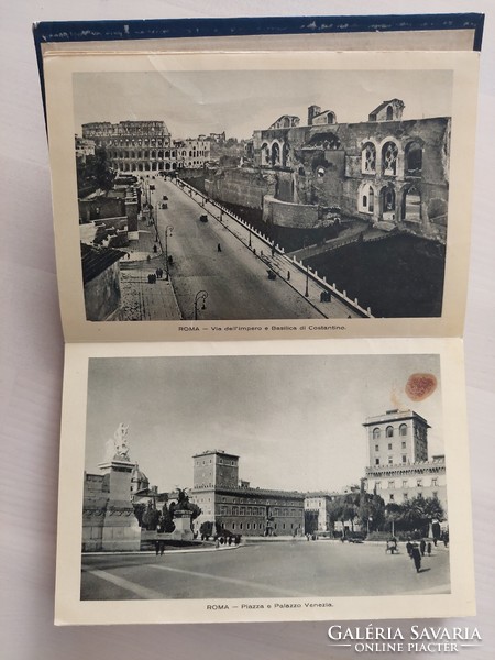 Róma, 1900-as évek eleje leporellós útikönyv, képgyűjtemény