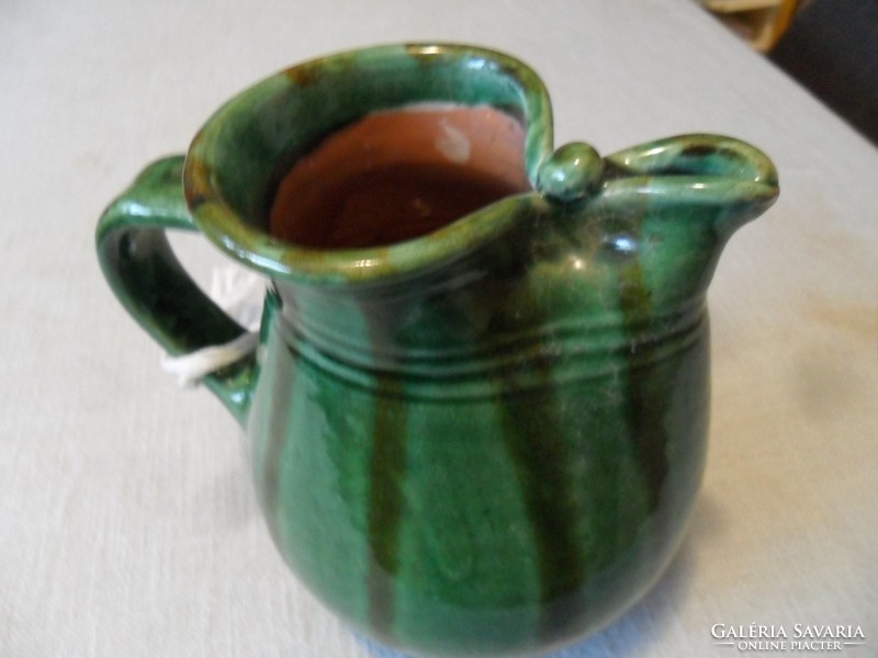 Mohács ceramic green jug