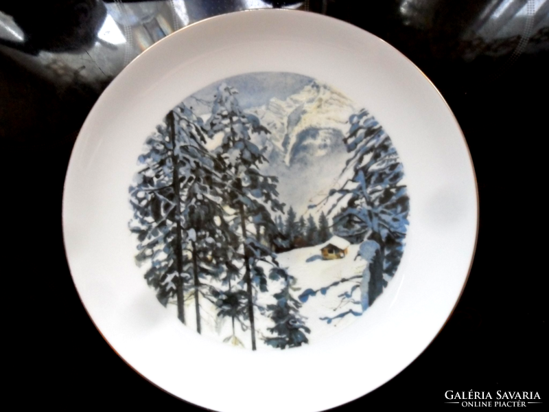 Collector rosenthal wall plate winter landscape