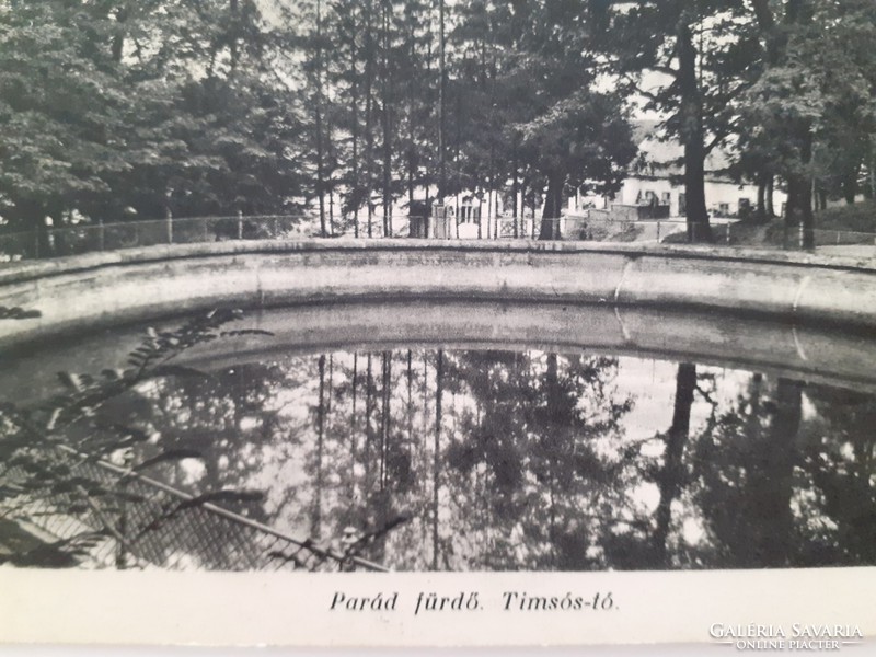 Old postcard 1940 parade bath alum lake photo postcard