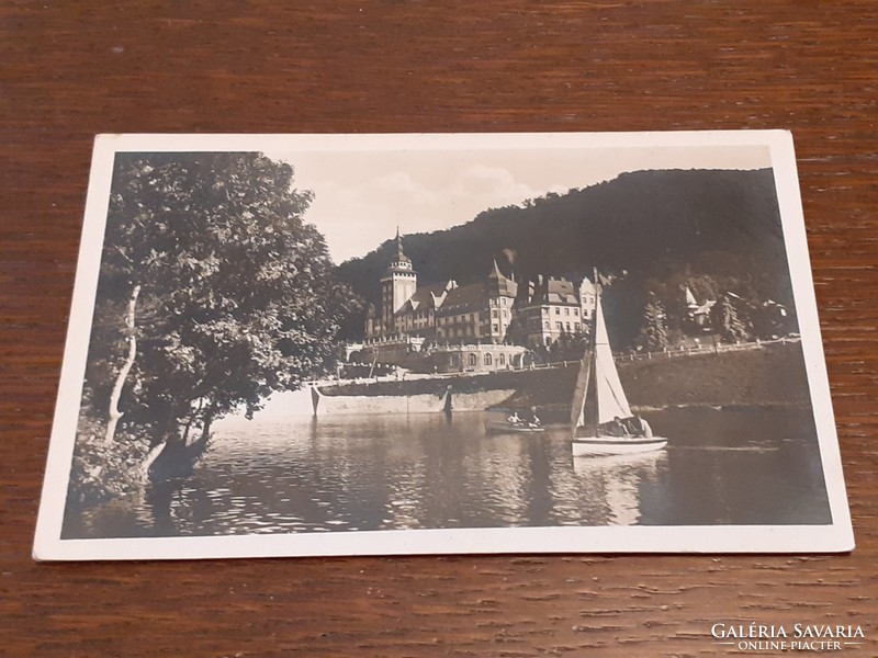 Régi képeslap 1942 Lillafüred Hámori tó a Palotaszállóval fotó levelezőlap