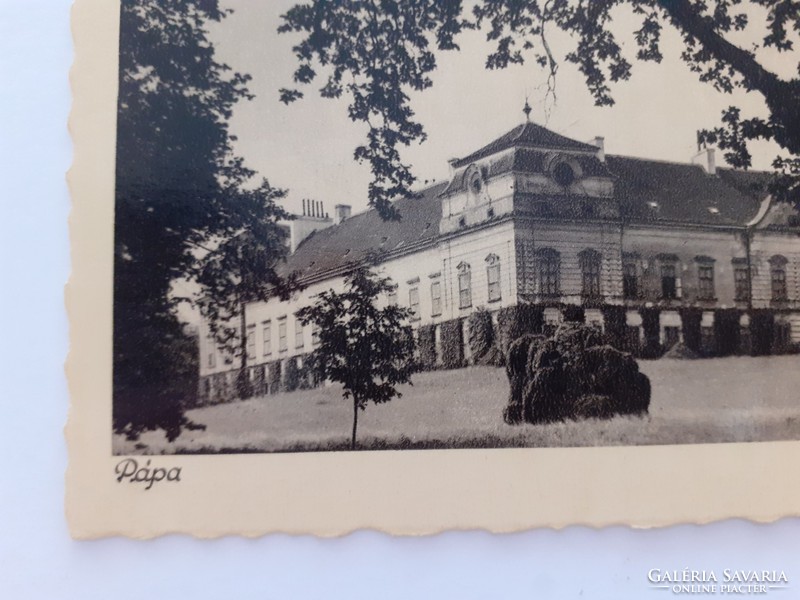 Régi képeslap Pápa Eszterházy kastély fotó levelezőlap