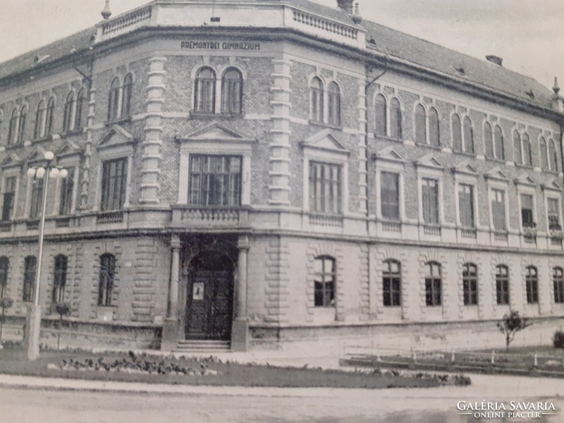 Old postcard Keszthely Premontrei grammar school photo postcard