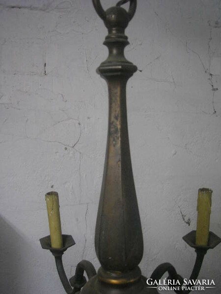 N 37 antique bronze now only four-arm monumental extra rare chandelier for sale