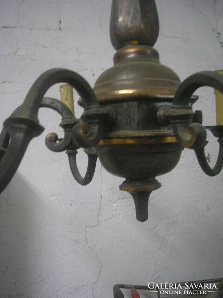 N 37 antique bronze now only four-arm monumental extra rare chandelier for sale