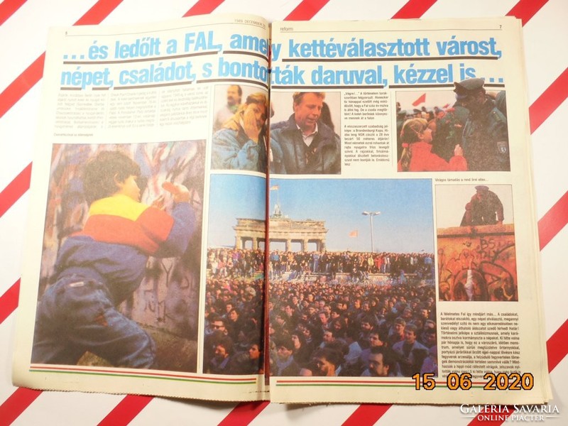 Régi retro újság - Reform - Független demokratikus magazin  - 1989 december 29. - II. évf. 51. szám