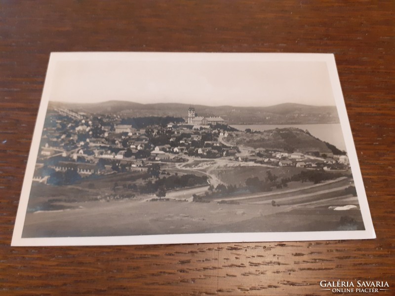 Old postcard 1942 Tihany skyline photo postcard