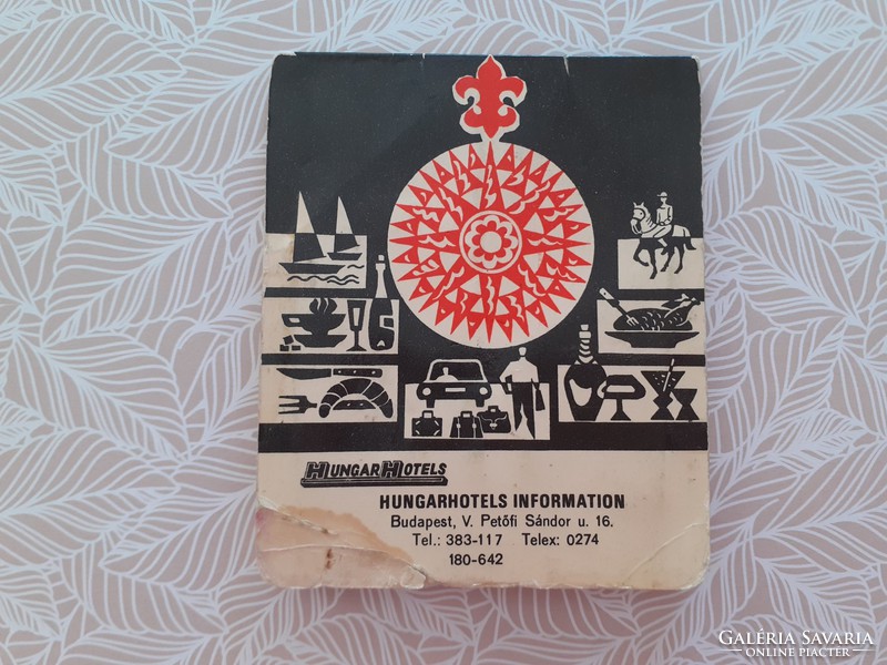 Retro mini map 1970 Hungarianhotels Budapest folding tourist pocket map