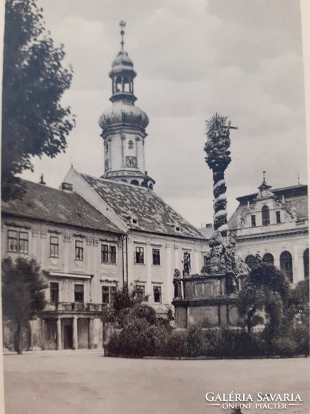 Old postcard Sopron Francis Joseph Square photo postcard
