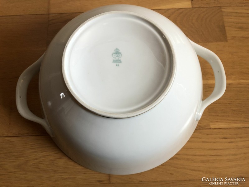 Hófehér Bavaria porcelán tál, leveses tál ?