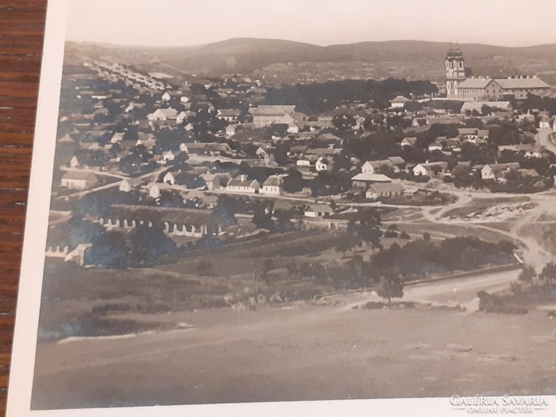 Old postcard 1942 Tihany skyline photo postcard