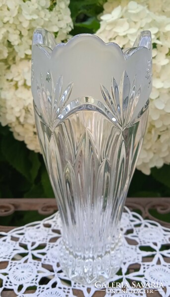 Virágos  üveg váza