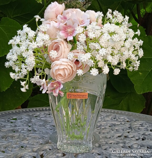 Virágos  üveg váza