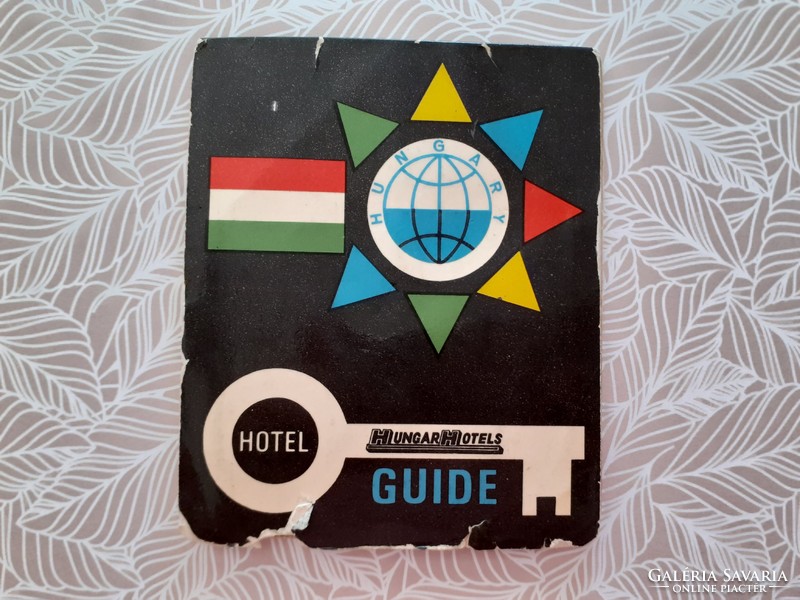 Retro mini térkép 1970 Hungarhotels Budapest hajtogatós idegenforgalmi zsebtérkép