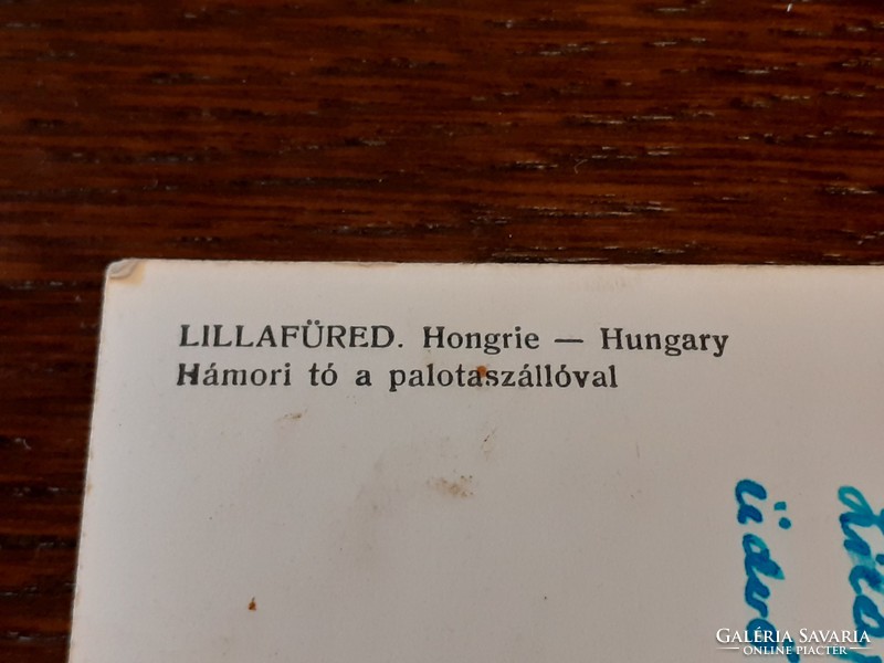 Old postcard 1942 Lillafüred Hámori lake with palace hotel photo postcard
