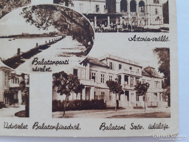 Old postcard 1950 balatonfüred astoria hostel csokonai resort postman resort photo postcard