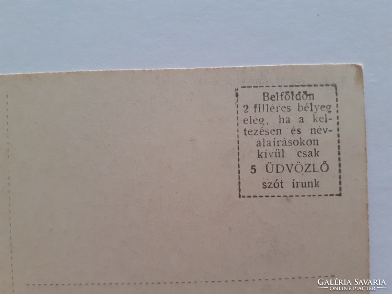 Régi képeslap 1942 Balatonboglár parkrészlet balatoni fotó levelezőlap