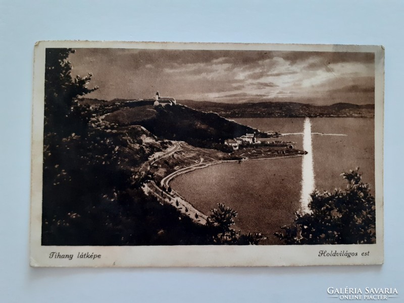 Régi képeslap Tihany látképe balatoni fotó levelezőlap