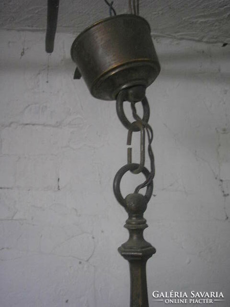 N 37 antique bronze now only four-arm monumental extra rare chandelier for sale