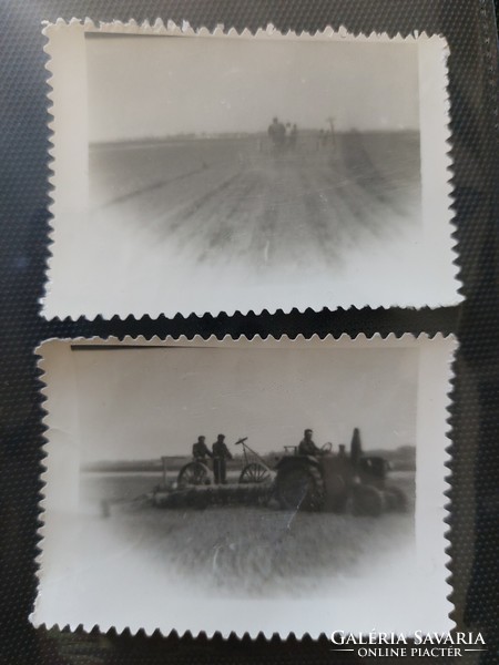 Old photo farming agriculture tractor photo 2 pcs