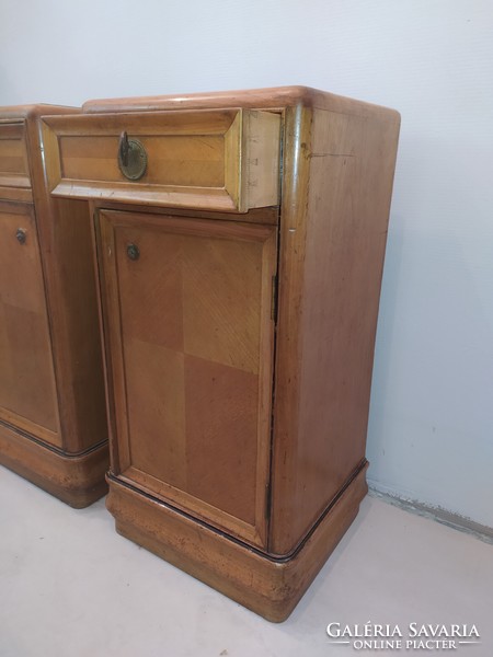 Pair of marked art deco bedside tables