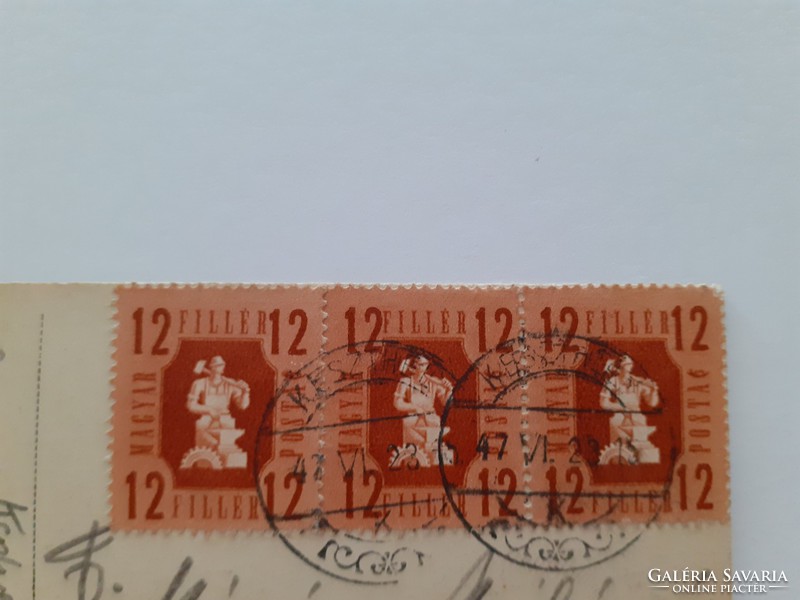 Régi képeslap 1947 Keszthely Hullám szálló fotó levelezőlap