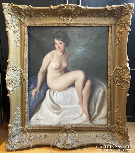 Mária Szánthó (1897-1998) sitting nude