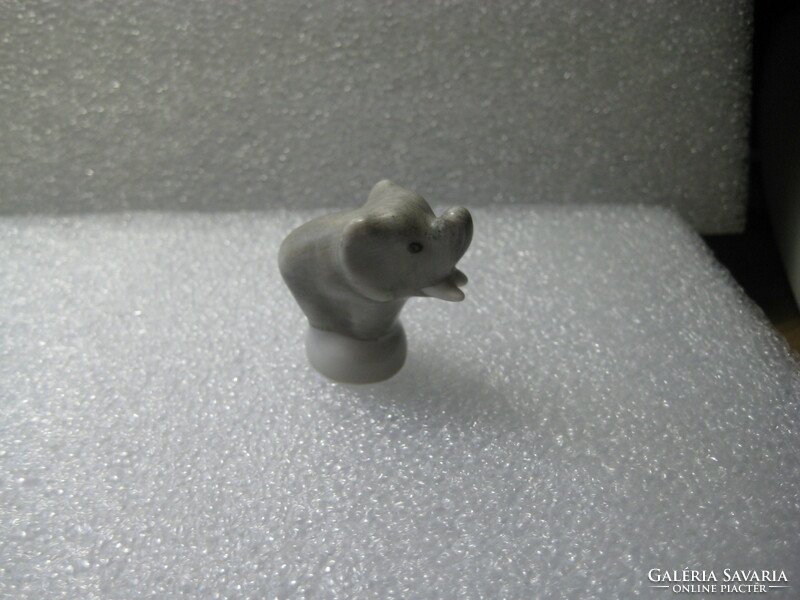 Old Herend elephant, miniature 3 cm, rarely popping piece
